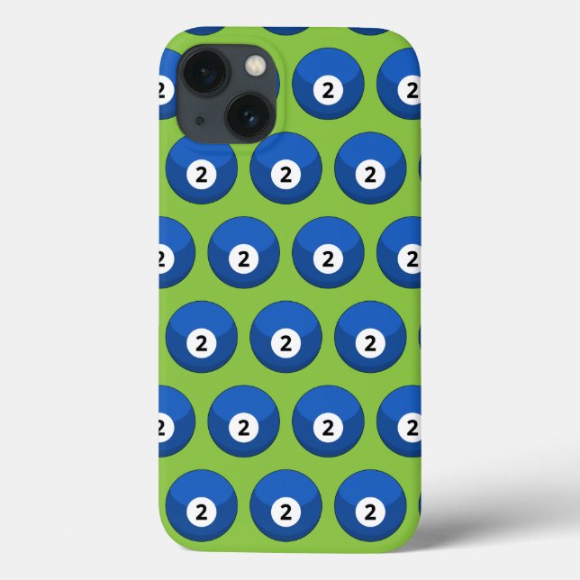 Coques Case-Mate iPhone Billard bleu numéro deux Motif (Verso)