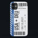Case-Mate iPhone Case Billet d'embarquement d'avion (Personnaliser) Coqu<br><div class="desc">Billet D'Embarquement D'Avion (Personnaliser) Casing.</div>