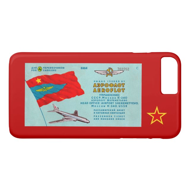 Coques Case-Mate iPhone Billet passager Aeroflot (Dos (Horizontal))