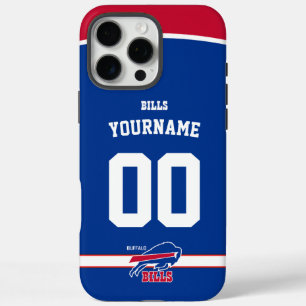 Coque iPhone 16 Pro Max Bills personnalisés Jersey Football Américain