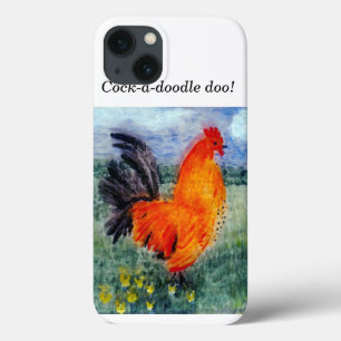 iPhone 13 Coque Bird Art Rooster Chicken Funny