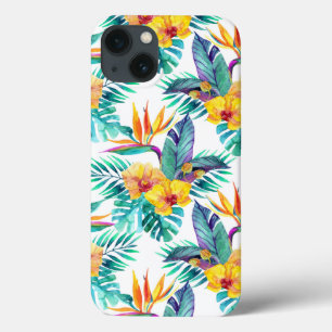 Etui iPhone 13 Bird Of Paradise & Orchid Motif