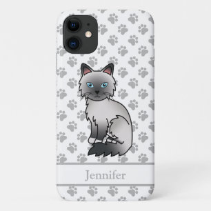 Case-Mate iPhone Case Birman / Ragdoll Point Bleu Chat Mignon & Nom