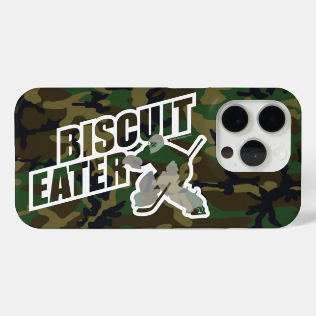 Coques Case-Mate iPhone Biscuit Eater (gardien de hockey) (Verso (horizontal))
