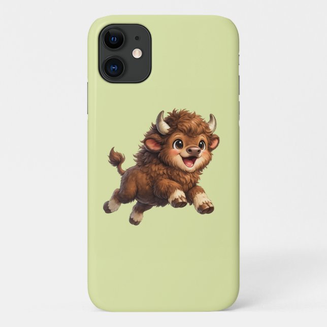 Coques Case-Mate iPhone Bison Adorable Jouant avec Joie  (Dos)