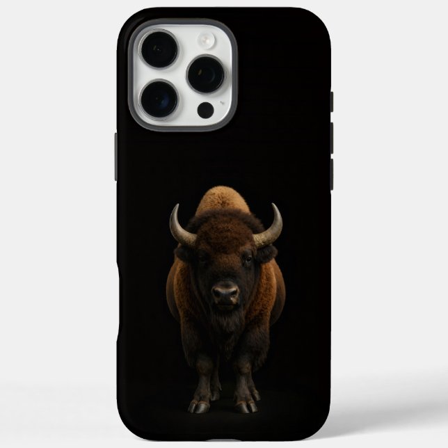 Coques Case-Mate iPhone Bison américain Black 4 Luxe iPhone 16 Pro Max (Verso)