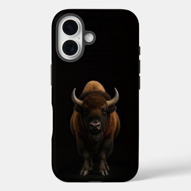 Coques Case-Mate iPhone Bison américain Noir 4 Luxe iPhone 16 Mate (Verso)