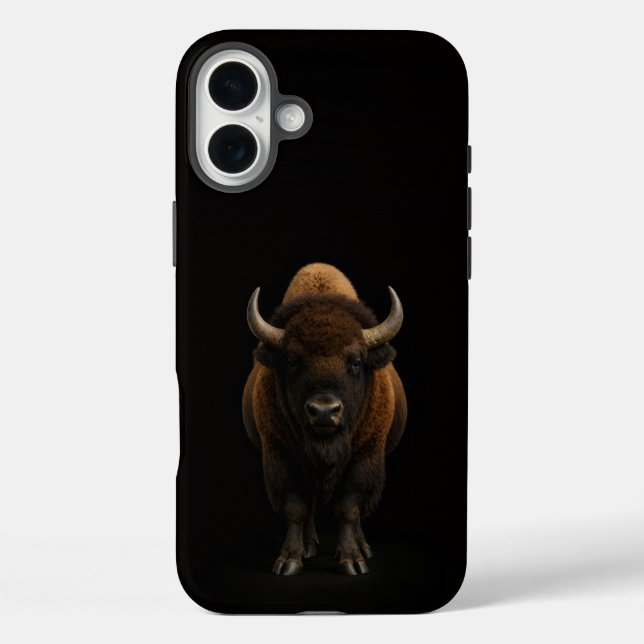 Coques Case-Mate iPhone Bison américain Noir 4 Luxe iPhone 16 Plus (Verso)