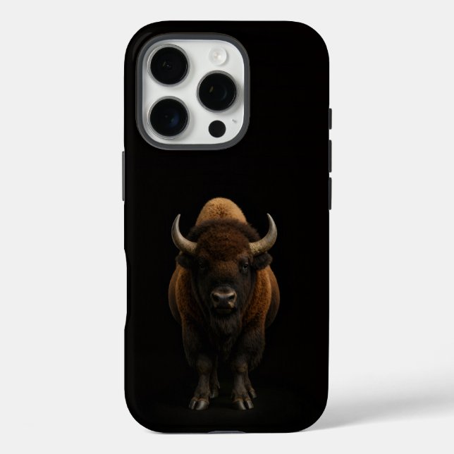Coques Case-Mate iPhone Bison américain Noir 4 Luxe iPhone 16 Pro (Verso)