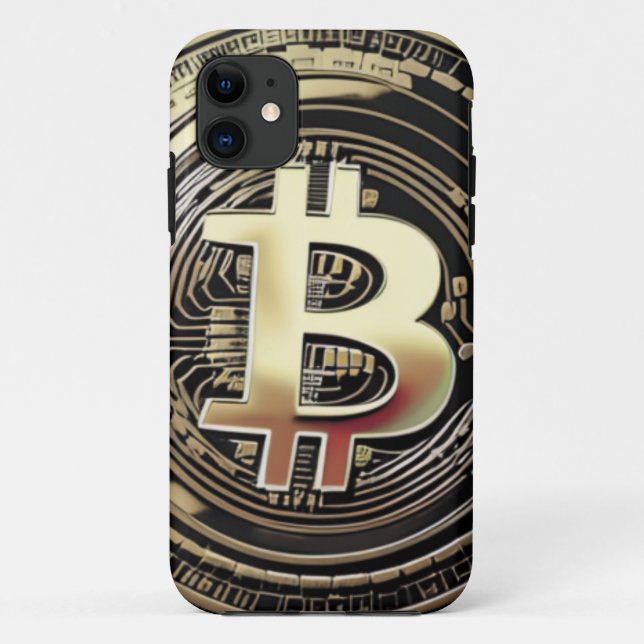 Coques Case-Mate iPhone Bitcoin doré (Dos)