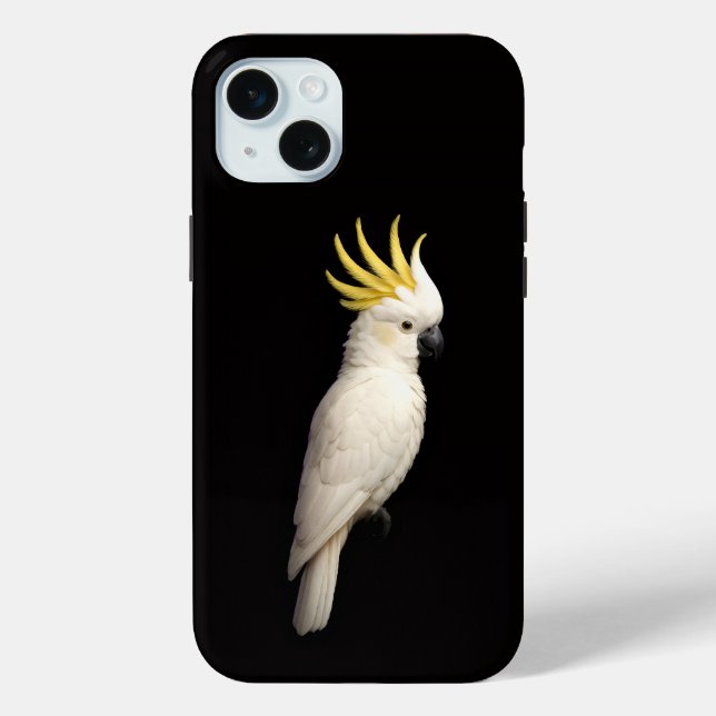 Coques Case-Mate iPhone Black 4 Luxe, Crested Cockatoo (Verso)