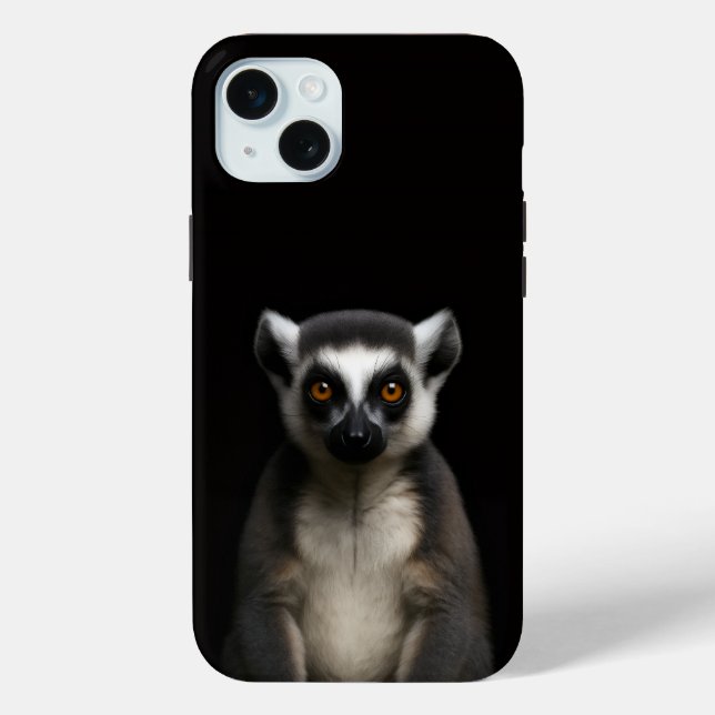 Coques Case-Mate iPhone Black 4 Luxe, Gentle Lemur iPhone 15 Plus (Verso)