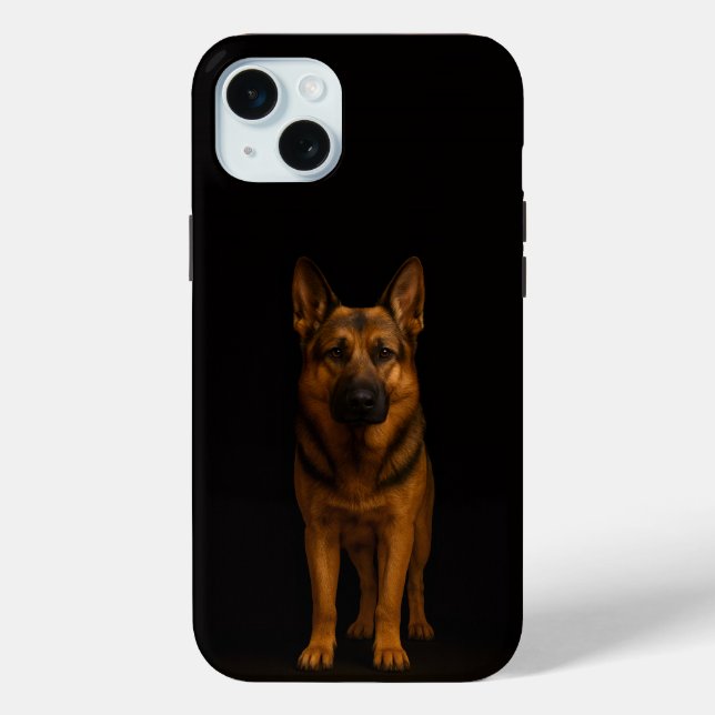Coques Case-Mate iPhone Black 4 Luxe, German Shepherd Dog iPhone 15 Plus (Verso)