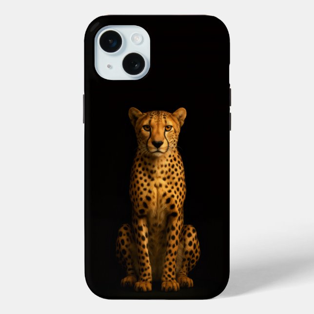 Coques Case-Mate iPhone Black 4 Luxe, Guépard Élégant iPhone 15 Plus (Verso)
