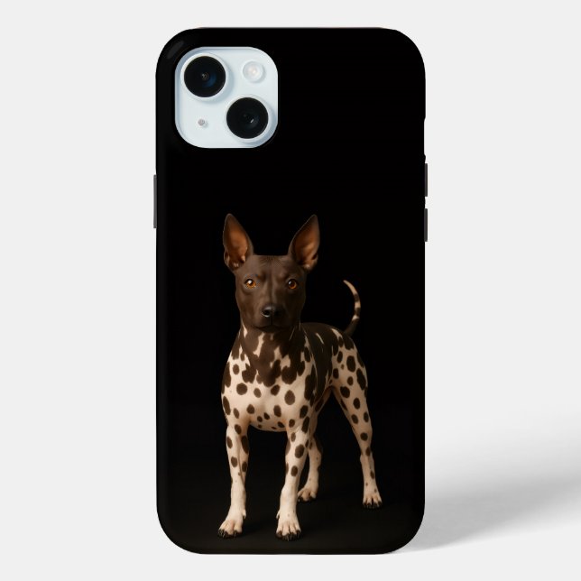 Coques Case-Mate iPhone Black 4 Luxe, Hairless Terrier iPhone 15 Plus (Verso)