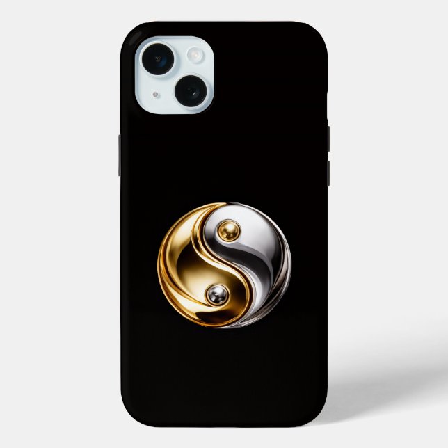Coques Case-Mate iPhone Black 4 Luxe, Harmony Yin Yang iPhone 15 Plus (Verso)
