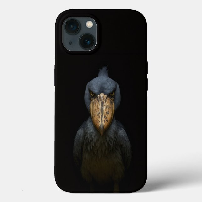 Coques Case-Mate iPhone Black 4 Luxe iPhone 13, Exotic Shoebill Bird (Verso)
