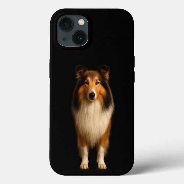 Coques Case-Mate iPhone Black 4 Luxe iPhone 13, Loyal Collie (Verso)