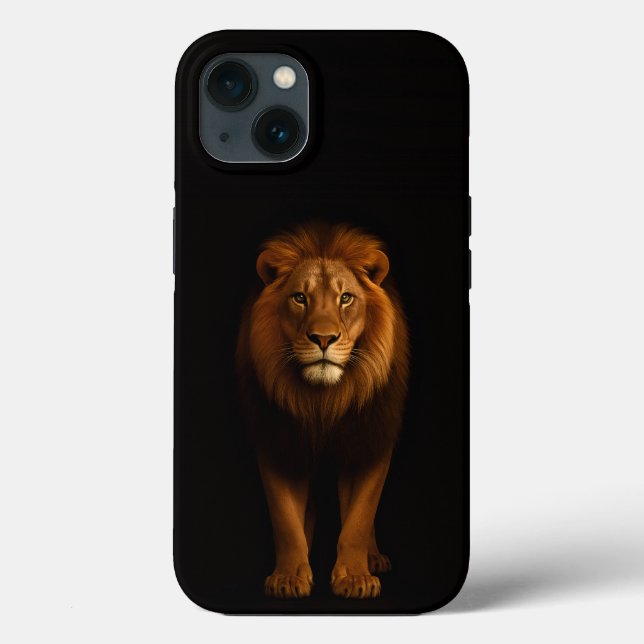 Coques Case-Mate iPhone Black 4 Luxe iPhone 13, Majestic Lion (Verso)