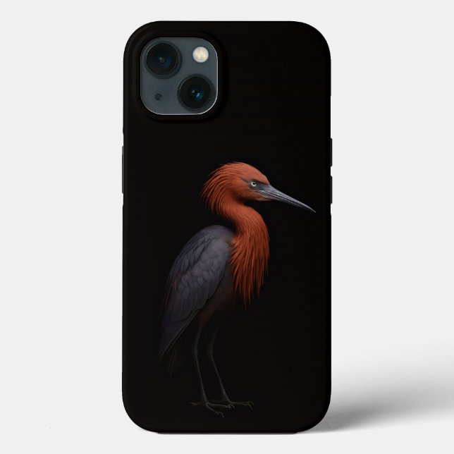 Coques Case-Mate iPhone Black 4 Luxe iPhone 13, Reddish Egret (Verso)