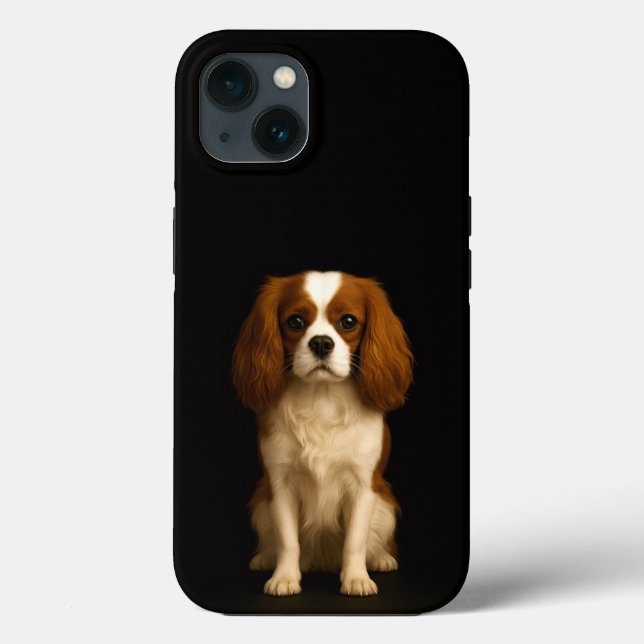 Coques Case-Mate iPhone Black 4 Luxe iPhone 13, Sweet Cavalier Spaniel (Verso)