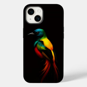 Coque Case-Mate iPhone Black 4 Luxe iPhone 14 Coque-Mate, Rainbow Bird