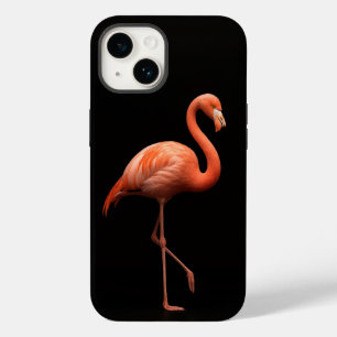 Coque Case-Mate iPhone Black 4 Luxe iPhone 14 Mate, Flamant rose rose