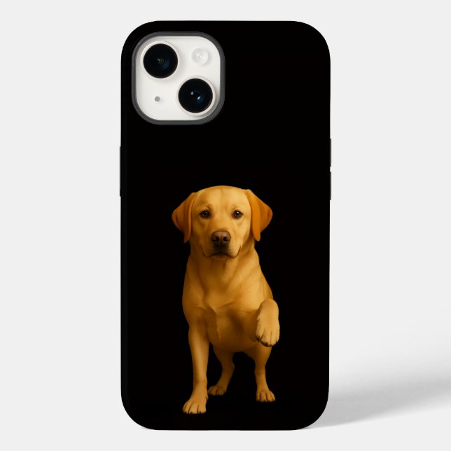 Coques Case-Mate iPhone Black 4 Luxe iPhone 14 Mate, Tender Labrador (Verso)