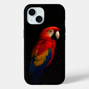 Coque Case-Mate iPhone Black 4 Luxe iPhone 15 Coque-Mate, Scarlet Parrot