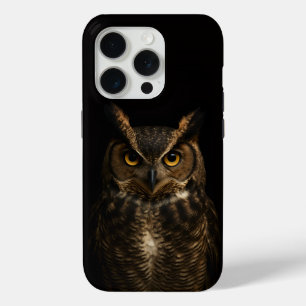 Coque Case-Mate iPhone Black 4 Luxe iPhone 15 Pro, Golden Amber Eye Owl