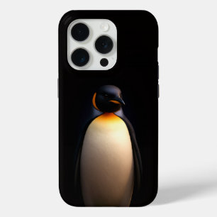 Coque Case-Mate iPhone Black 4 Luxe iPhone 15 Pro Mate, Empereur Penguin