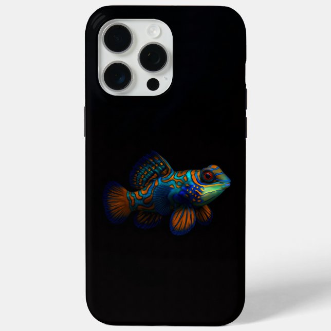 Coques Case-Mate iPhone Black 4 Luxe iPhone 15 Pro Max, Dragonet Mandarin (Verso)