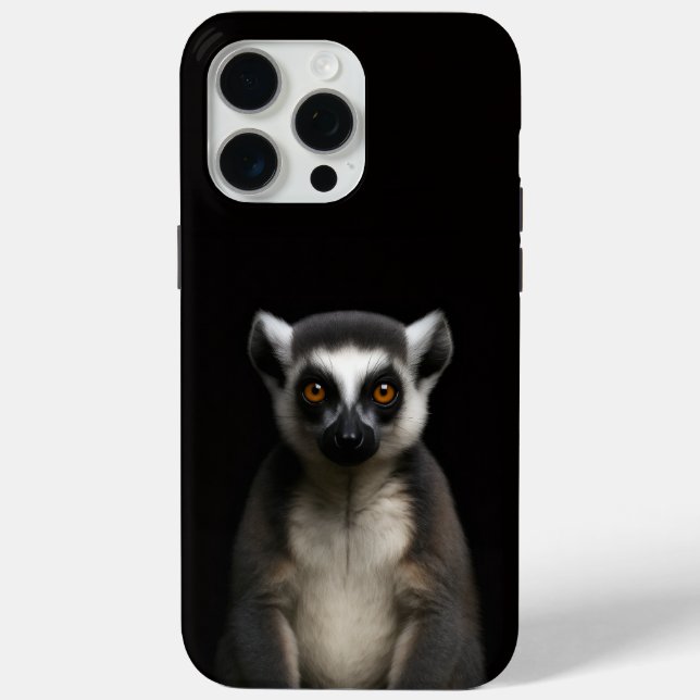 Coques Case-Mate iPhone Black 4 Luxe iPhone 15 Pro Max, Gentle Lemur (Verso)
