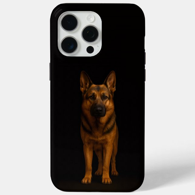 Coques Case-Mate iPhone Black 4 Luxe iPhone 15 Pro Max, German Shepherd (Verso)