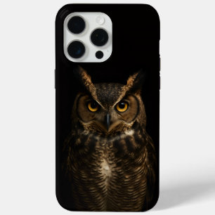 Coque Case-Mate iPhone Black 4 Luxe iPhone 15 Pro Max, Golden Eye Owl