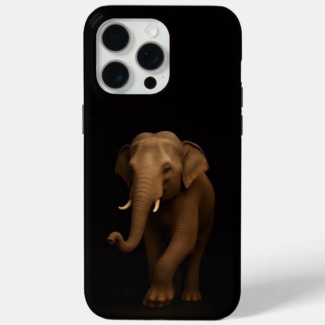Coques Case-Mate iPhone Black 4 Luxe iPhone 15 Pro Max, Indian Elephant (Verso)