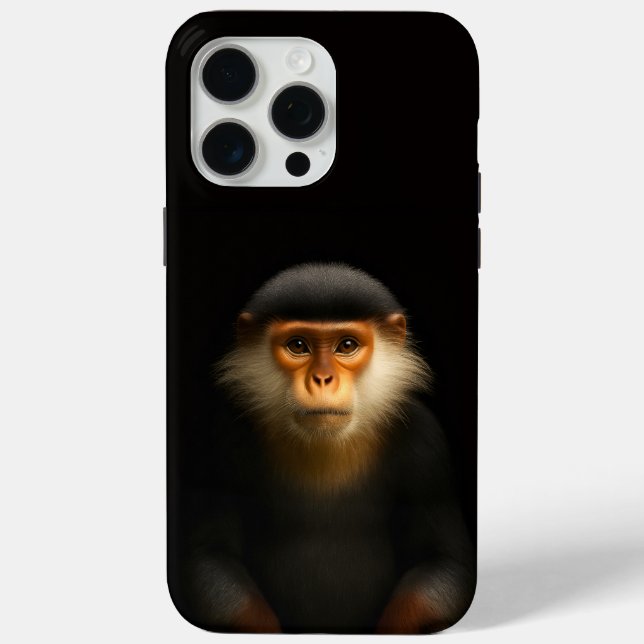 Coques Case-Mate iPhone Black 4 Luxe iPhone 15 Pro Max, Langur douc rouge (Verso)