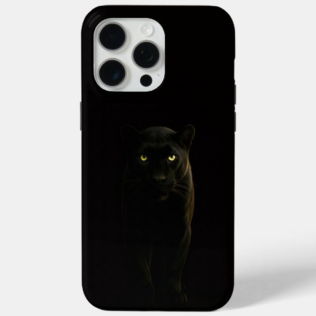 Coques Case-Mate iPhone Black 4 Luxe iPhone 15 Pro Max, Panthère noire (Verso)