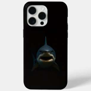 Coque Case-Mate iPhone Black 4 Luxe iPhone 15 Pro Max, Requin Blanc