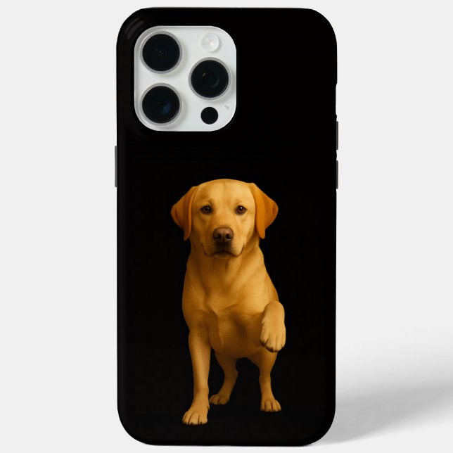 Coques Case-Mate iPhone Black 4 Luxe iPhone 15 Pro Max, Tender Labrador (Verso)