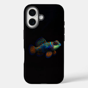 Coque Pour iPhone 16 Black 4 Luxe iPhone 16 Mate, Dragonet Mandarin