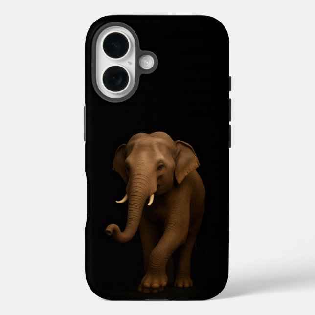 Coques Case-Mate iPhone Black 4 Luxe iPhone 16 Mate, Indian Elephant (Verso)