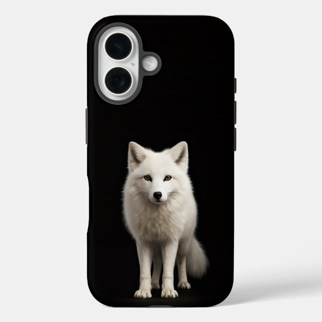 Coques Case-Mate iPhone Black 4 Luxe iPhone 16 Mate, Ivory Arctic Fox (Verso)
