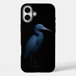 Coque Pour iPhone 16 Plus Black 4 Luxe iPhone 16 Plus, Petit Héron Bleu