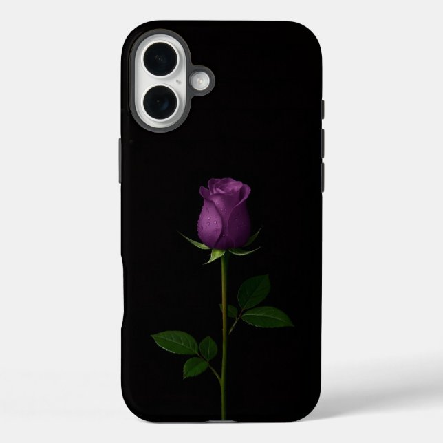 Coques Case-Mate iPhone Black 4 Luxe iPhone 16 Plus, Royal Violet Rose (Verso)