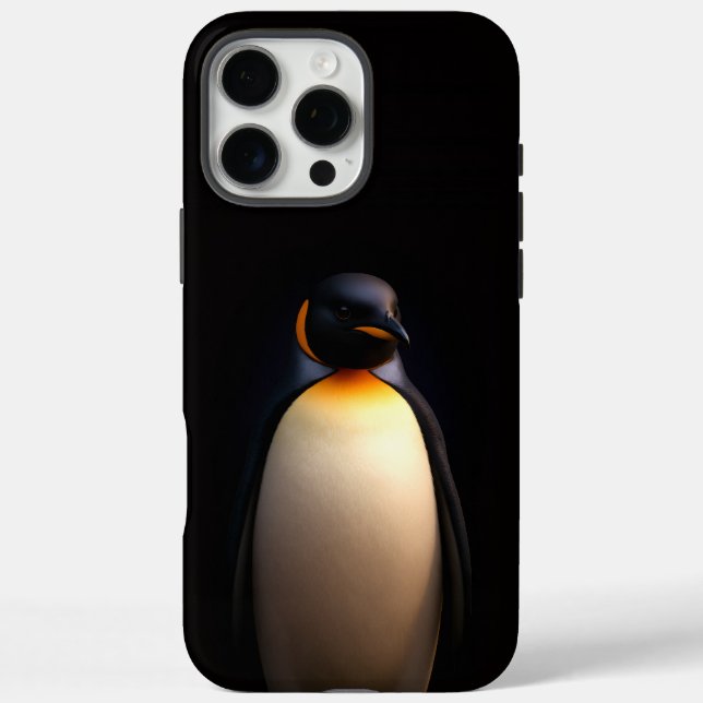 Coques Case-Mate iPhone Black 4 Luxe iPhone 16 Pro Max, Empereur Penguin (Verso)