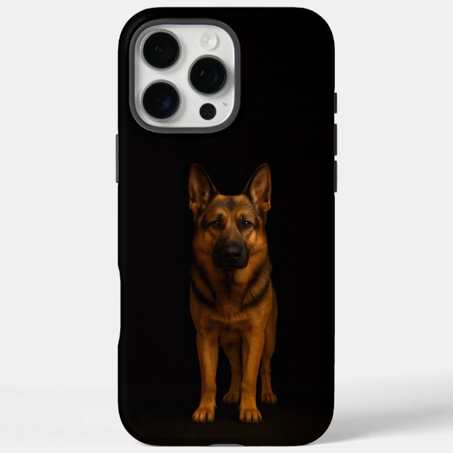 Coques Case-Mate iPhone Black 4 Luxe iPhone 16 Pro Max, German Shepherd (Verso)