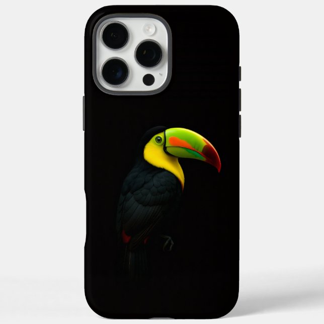Coques Case-Mate iPhone Black 4 Luxe iPhone 16 Pro Max , Keel Billed Tucan (Verso)