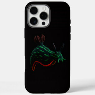 Coque iPhone 16 Pro Max Black 4 Luxe iPhone 16 Pro Max, Limace de Mer Néon