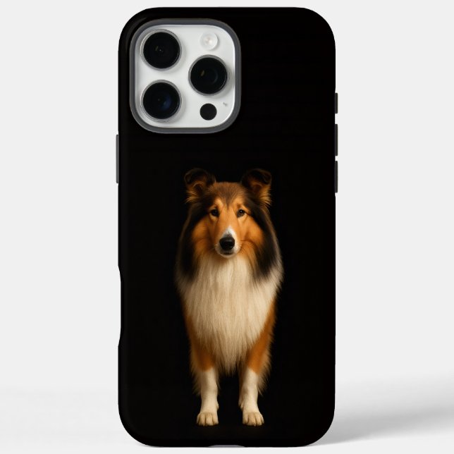 Coques Case-Mate iPhone Black 4 Luxe iPhone 16 Pro Max, Loyal Collie Dog (Verso)